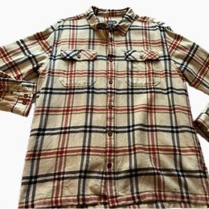 Patagonia Men’s Organic Cotton Flannel Shirt Large Plaid STY53947 FA16